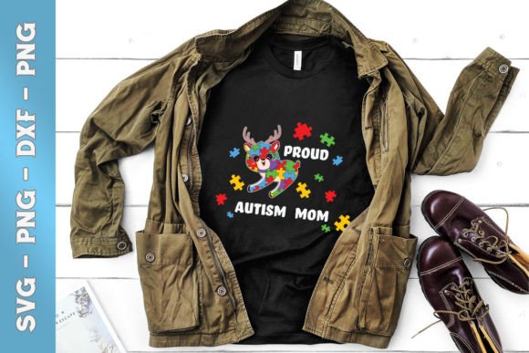 Autism Mom American Flag Vintage: Graphics for T-Shirt Designs