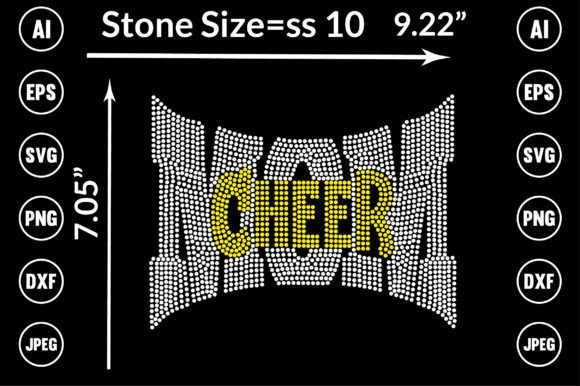 Cheer and Mom Rhinestone Design: Graphics for T-Shirt Designs