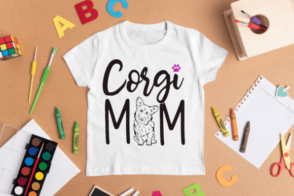 Corgi Mom Dog Graphics for T-Shirt Designs