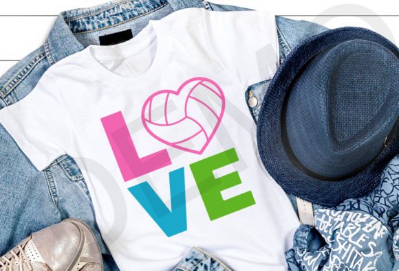 Girls Love Volleyball SVG: Graphics for T-Shirt Designs