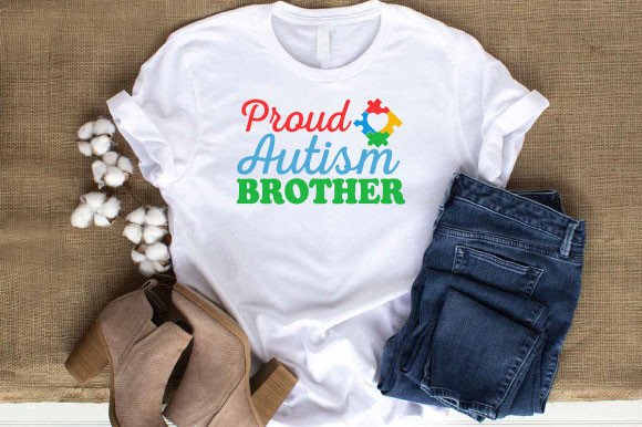 Proud Autism Brother SVG: Graphics for T-Shirt Designs