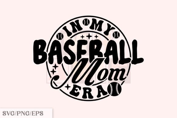 Retro Baseball Mom SVG for Graphics and T-Shirt Designs