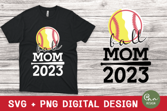 Softball Baseball Mom 2023 Svg: Graphics for T-Shirt Designs