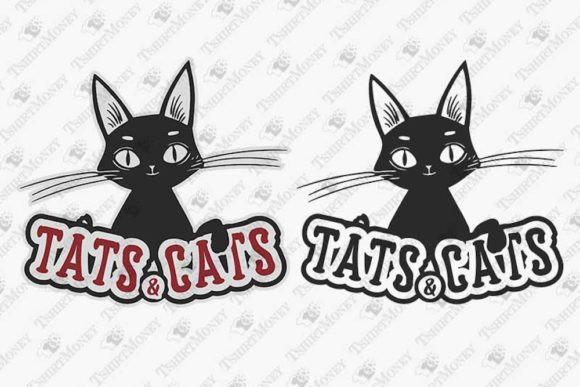 Tats and Cats: Mom Dad Graphics for T-Shirt Designs